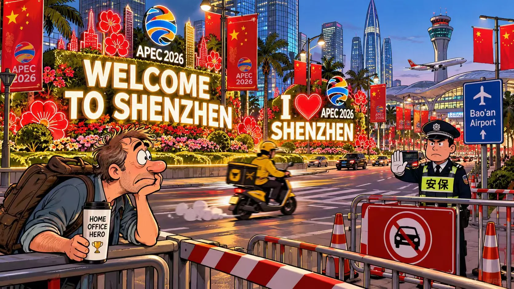 vernight, My Ordinary Shenzhen Intersection Became a Floral Spectacle for APEC 2026