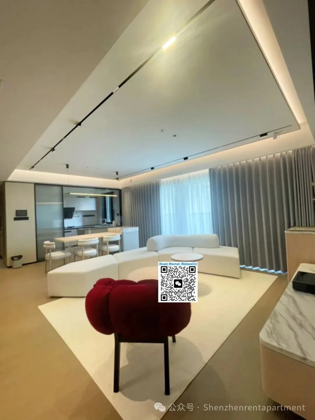 Photo 4 of QianHai | Qianwan Park MTR | 150㎡ 4BR 2BA | Seaview | Furnished | ¥26,000/Mth