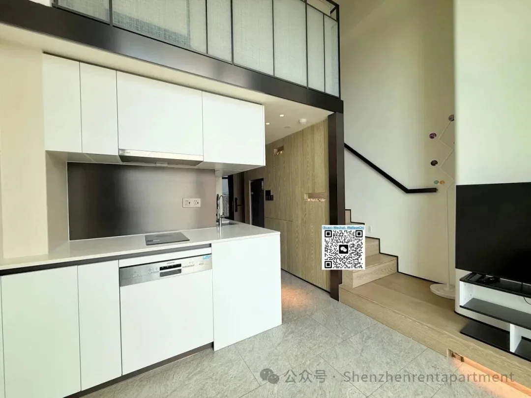 Sihai MTR | 42㎡ Loft Style 1BR | Furnished | ¥7,500/Mth