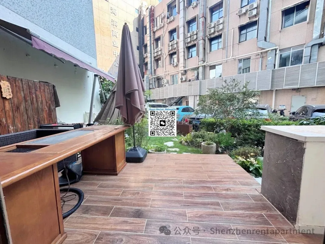 Haibin Garden | 109㎡ 3BR | Ground floor | Garden | Furnished | ¥16,000/Mth — main photo
