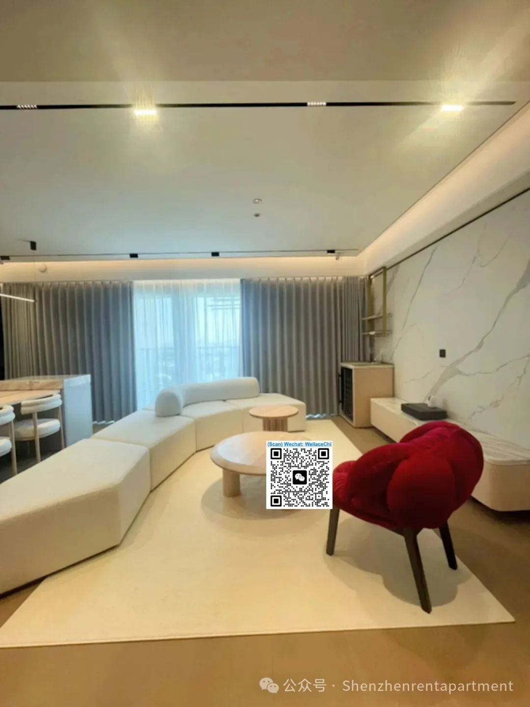 Photo 2 of QianHai | Qianwan Park MTR | 150㎡ 4BR 2BA | Seaview | Furnished | ¥26,000/Mth