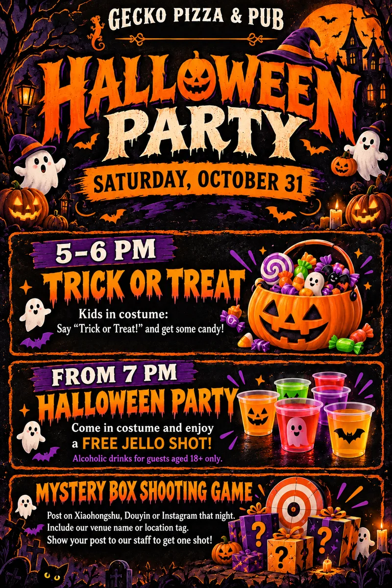 Halloween Fun  @ Gecko Pizza & Pub