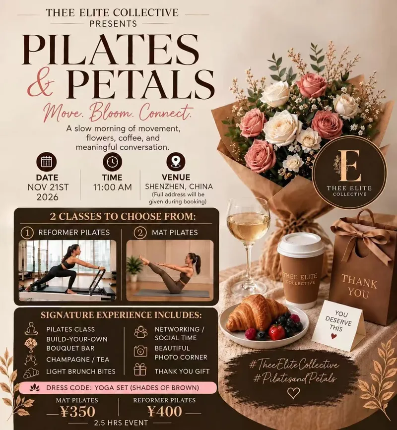 ✨PILATES & PETALS 🌸🤎