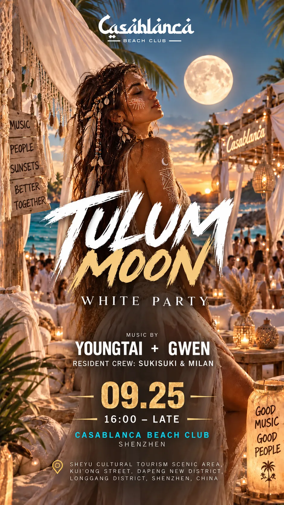 TULUM MOON · WHITE PARTY 🤍