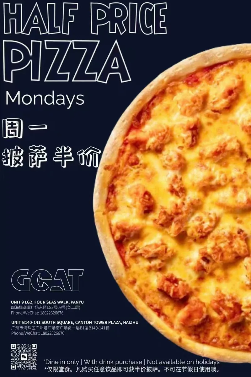 Half Price Pizza Monday's