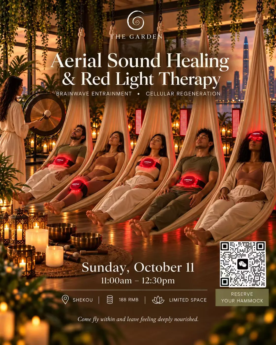 🏮 Aerial Sound Healing & Red Light Therapy