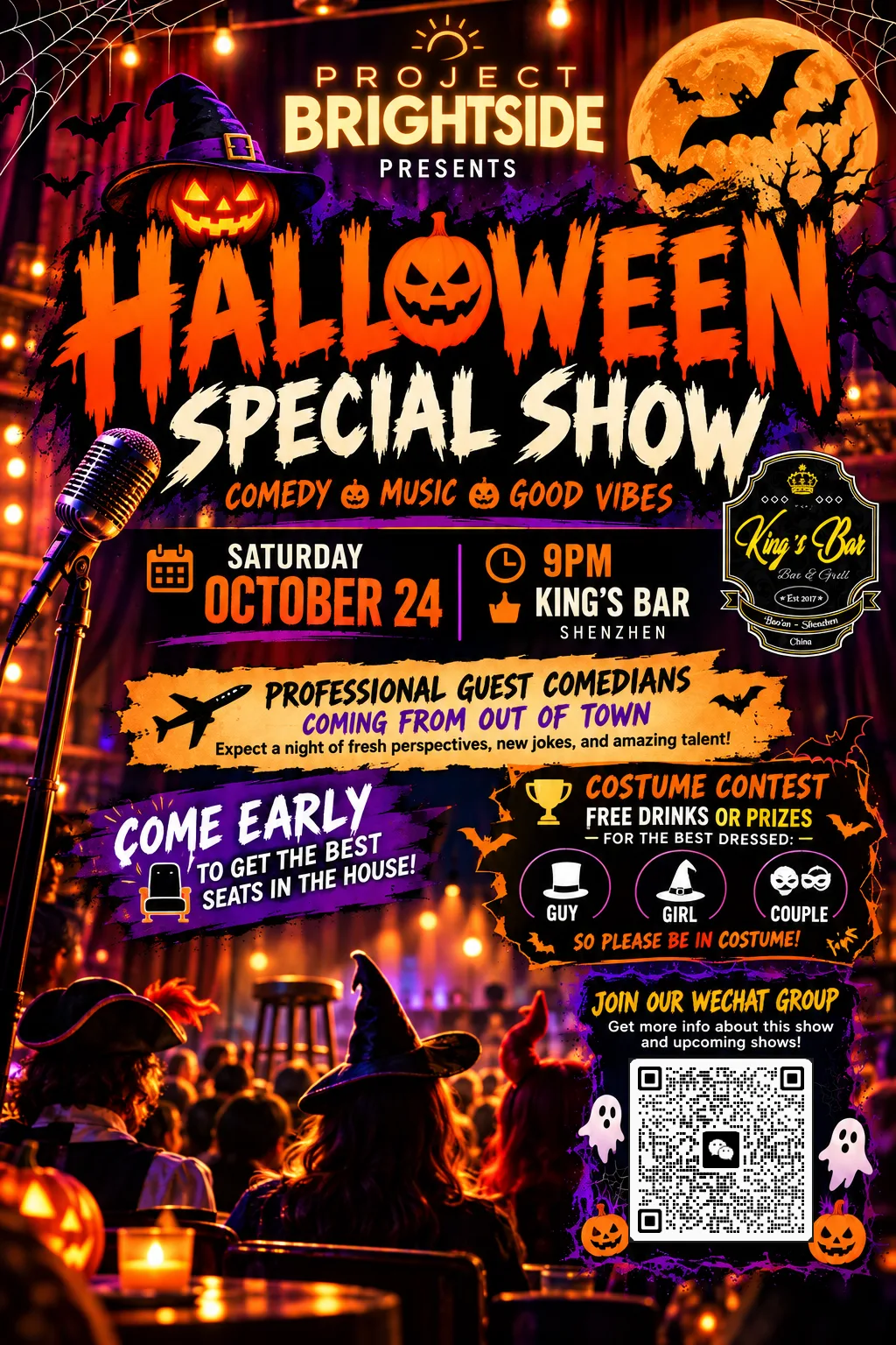 🎃👻 PROJECT BRIGHTSIDE PRESENTS: HALLOWEEN SPECIAL COMEDY NIGHT! 🎤💀