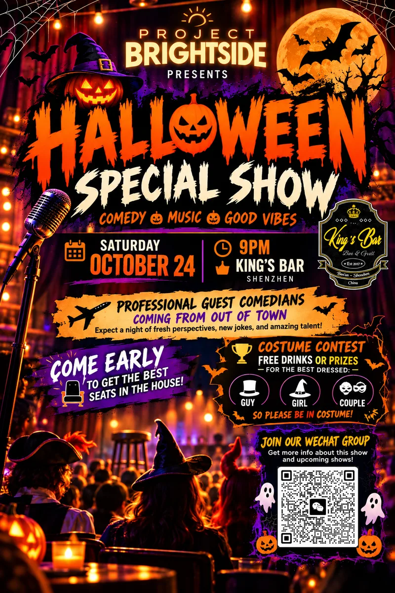 🎃👻 PROJECT BRIGHTSIDE PRESENTS: HALLOWEEN SPECIAL COMEDY NIGHT! 🎤💀