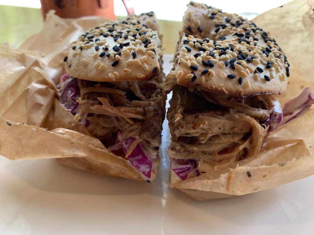 Pulled Pork Bagel Sandwich