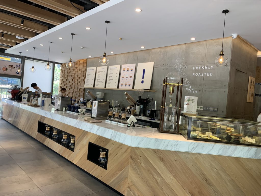 Long welcoming counter