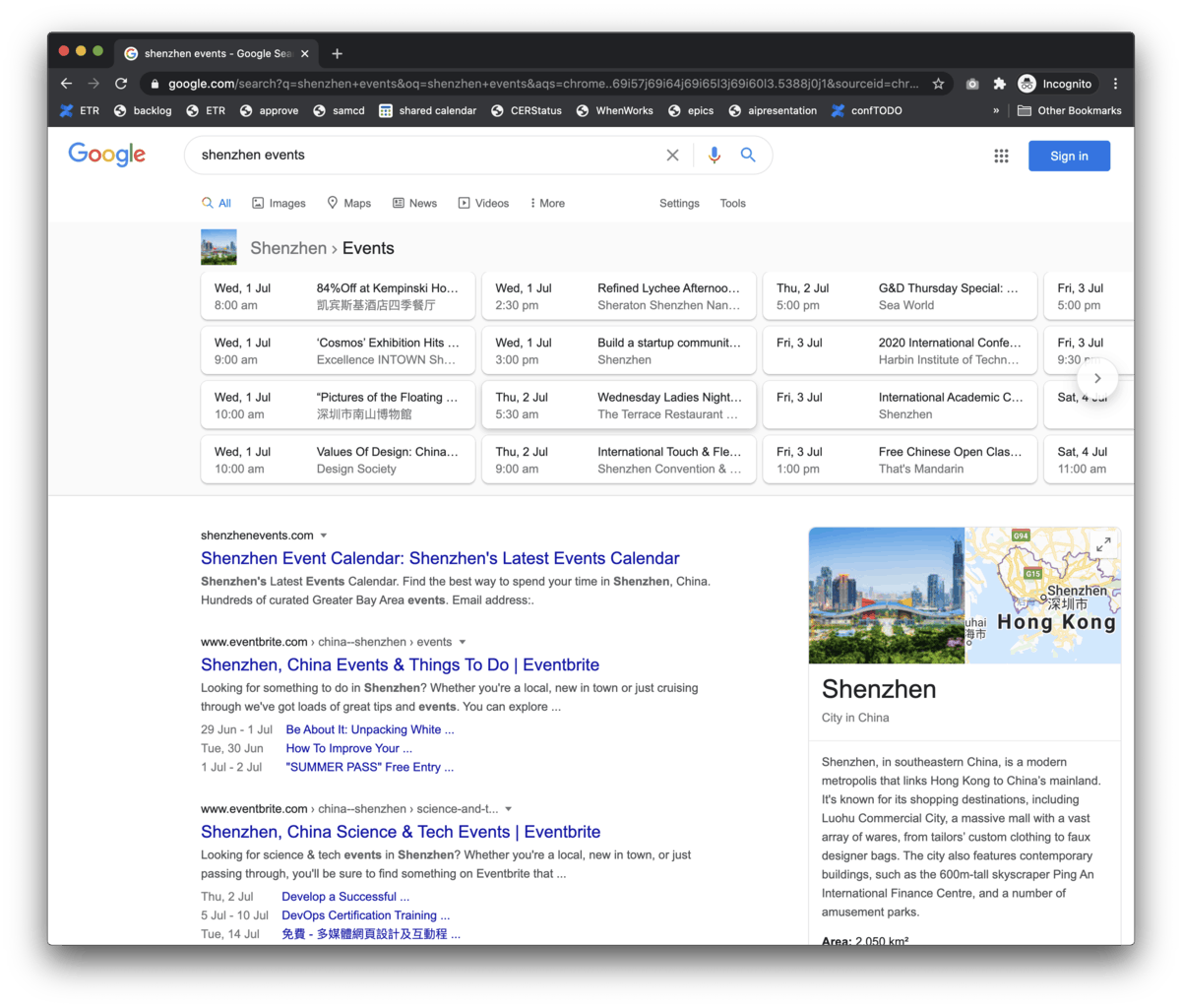 Shenzhen Events becomes #1 for event searches on Google