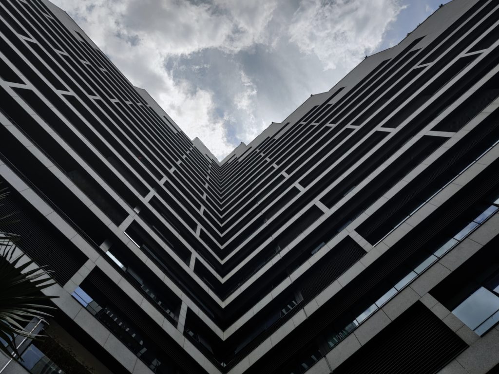 Looking up a building