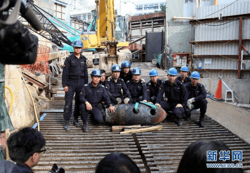 A 2000-Pound Unexploded WWII Bomb Unearthed in WanChai, Hong Kong