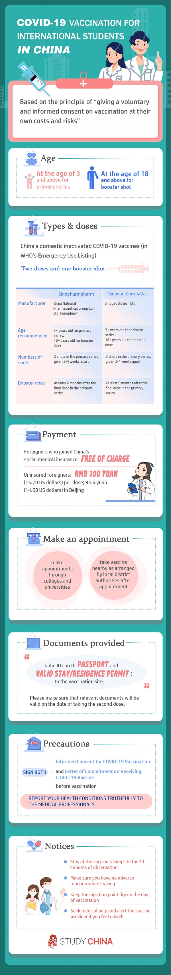 COVID-19 vaccination for international students in China