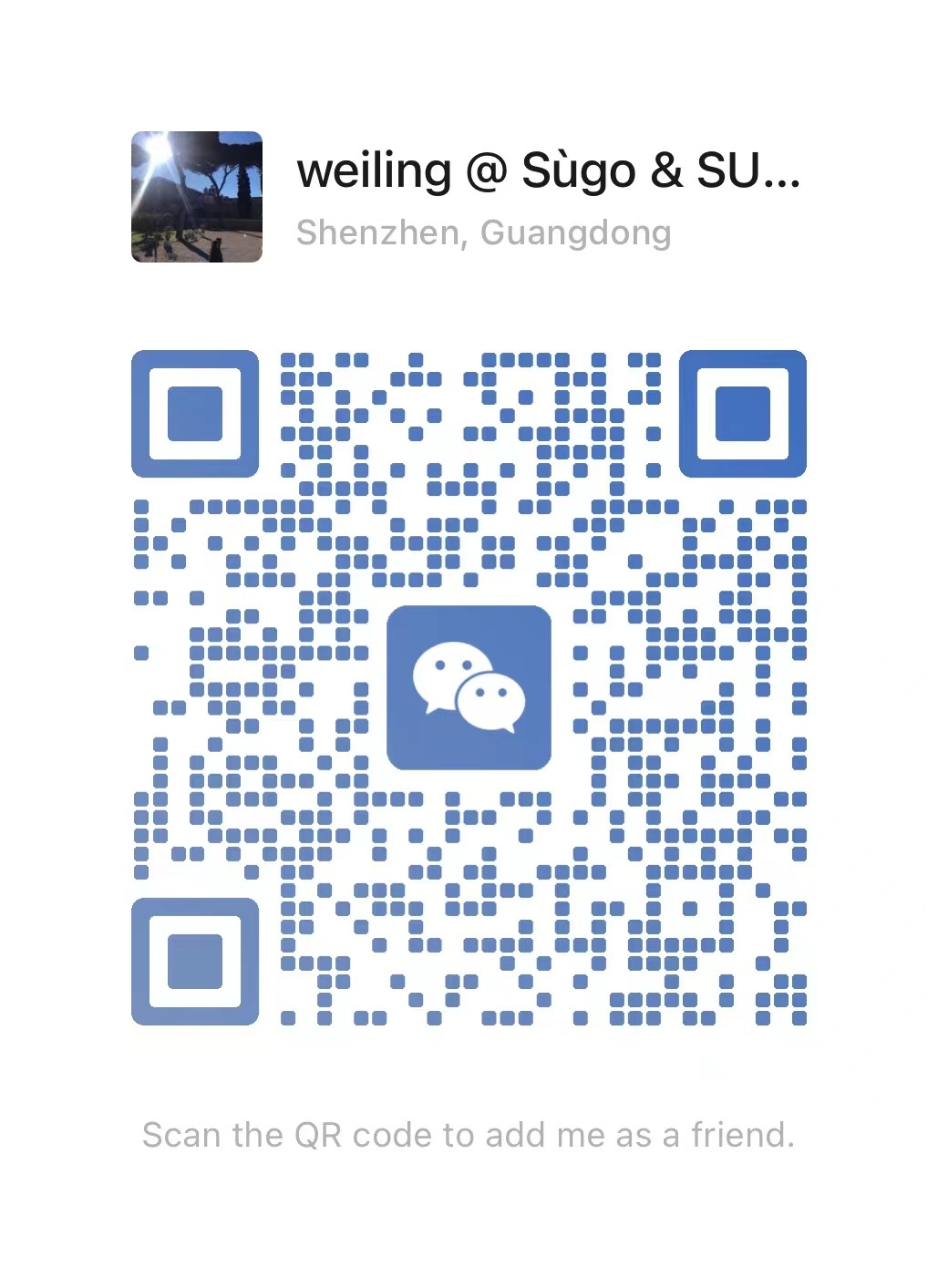 WeChat QR for SUGOFUSION