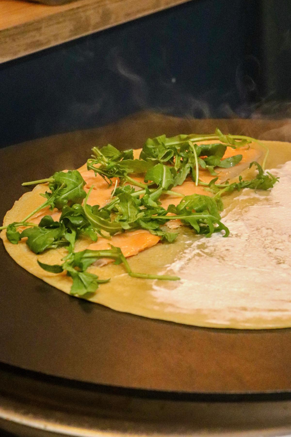 Smoke salmon Sour Cream Arugula