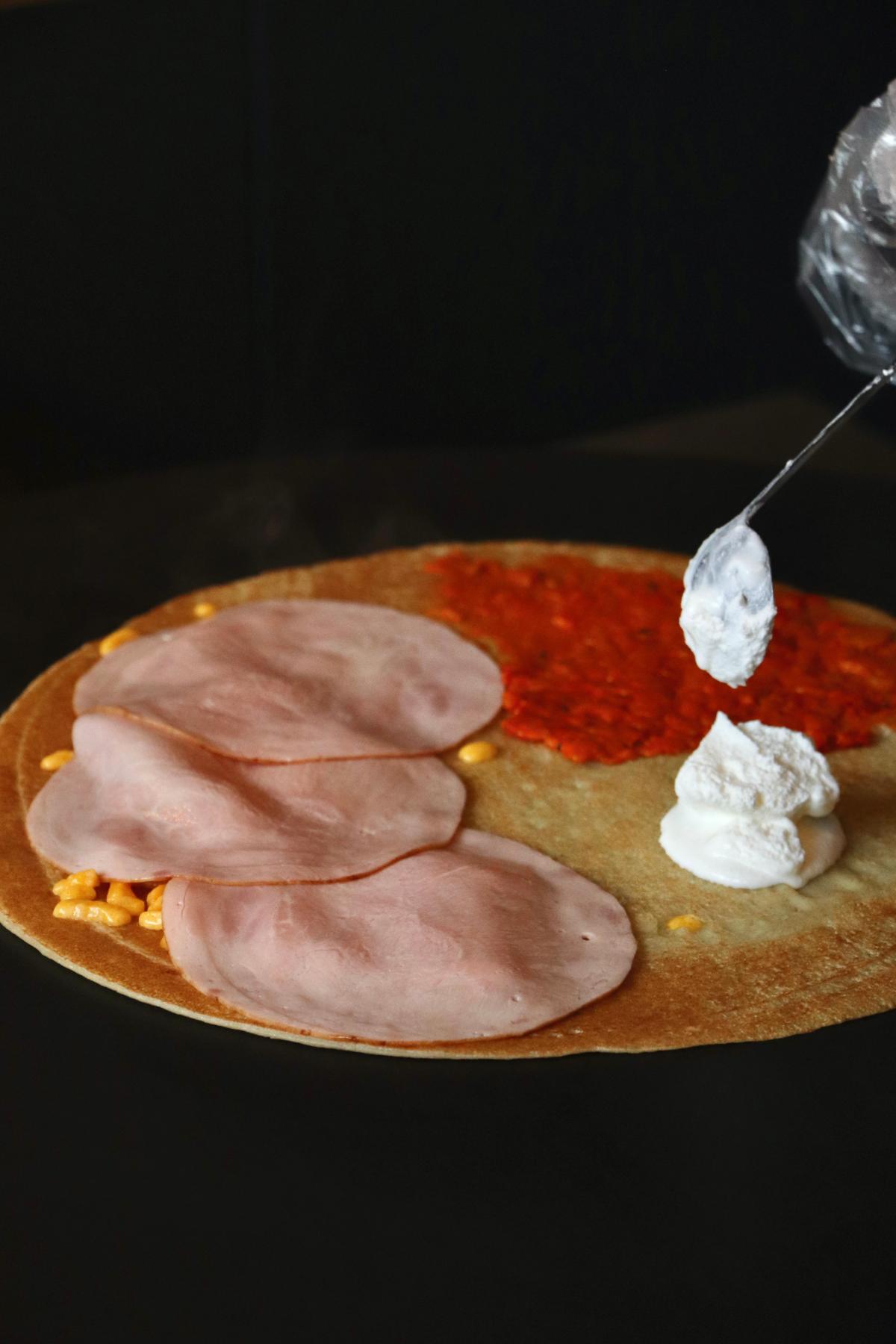 Ham Cheese Ajvar Sour Cream